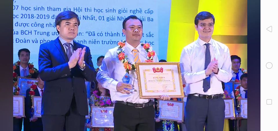 Chúc mừng Thầy Nguyễn Quốc Đoàn đạt giải thưởng "Nhà giáo trẻ tiêu biểu" cấp Trung ương lần 1 - Năm 2019