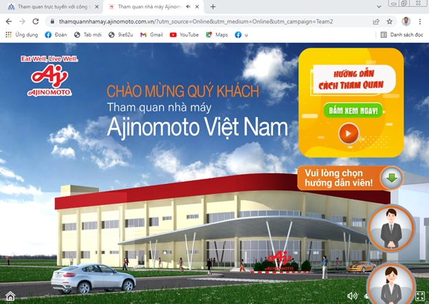 Hướng dẫn Tham quan Trực tuyến doanh nghiệp: Nhà máy Ajinomoto Việt Nam