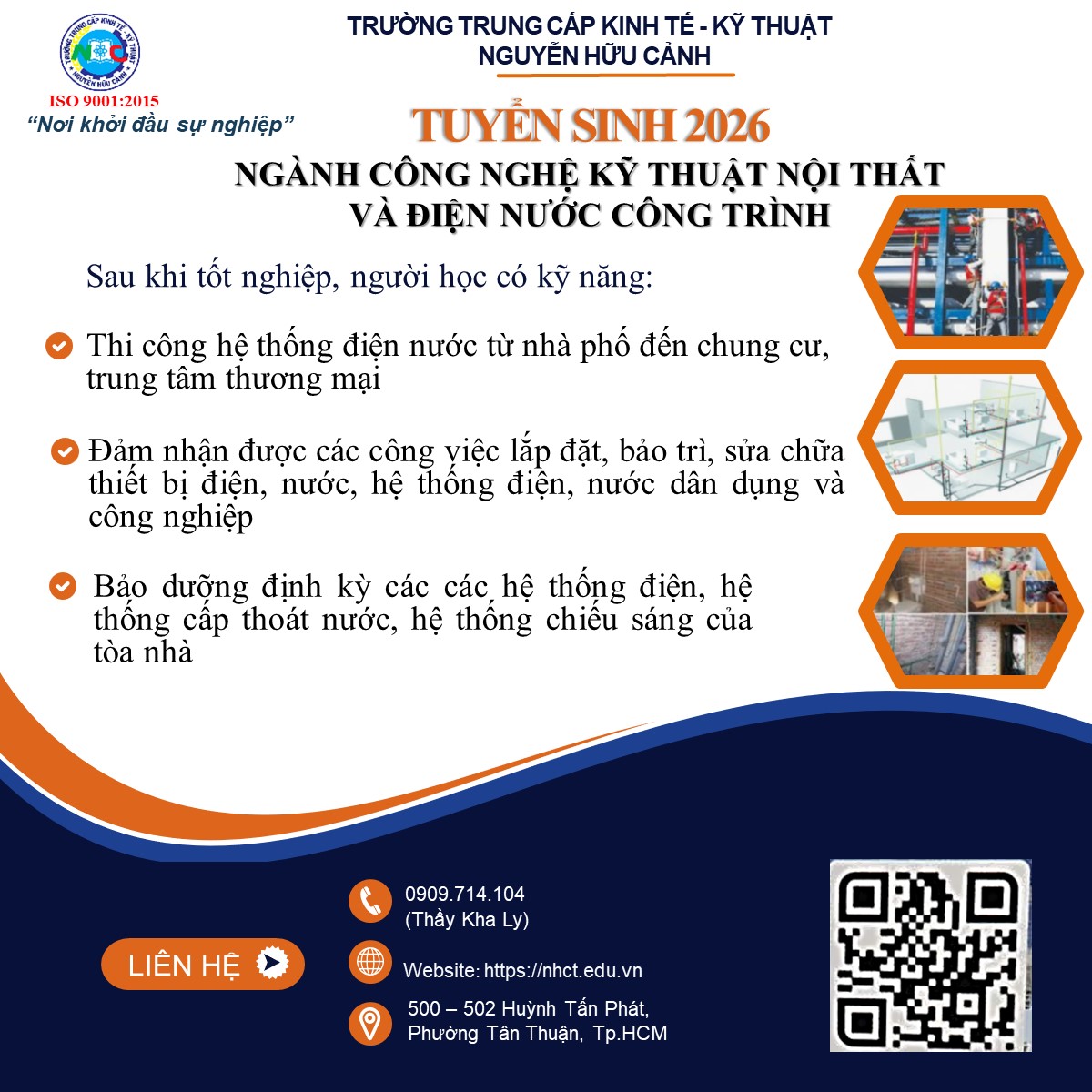 Công nghệ kỹ thuật nội thất và điện nước công trình