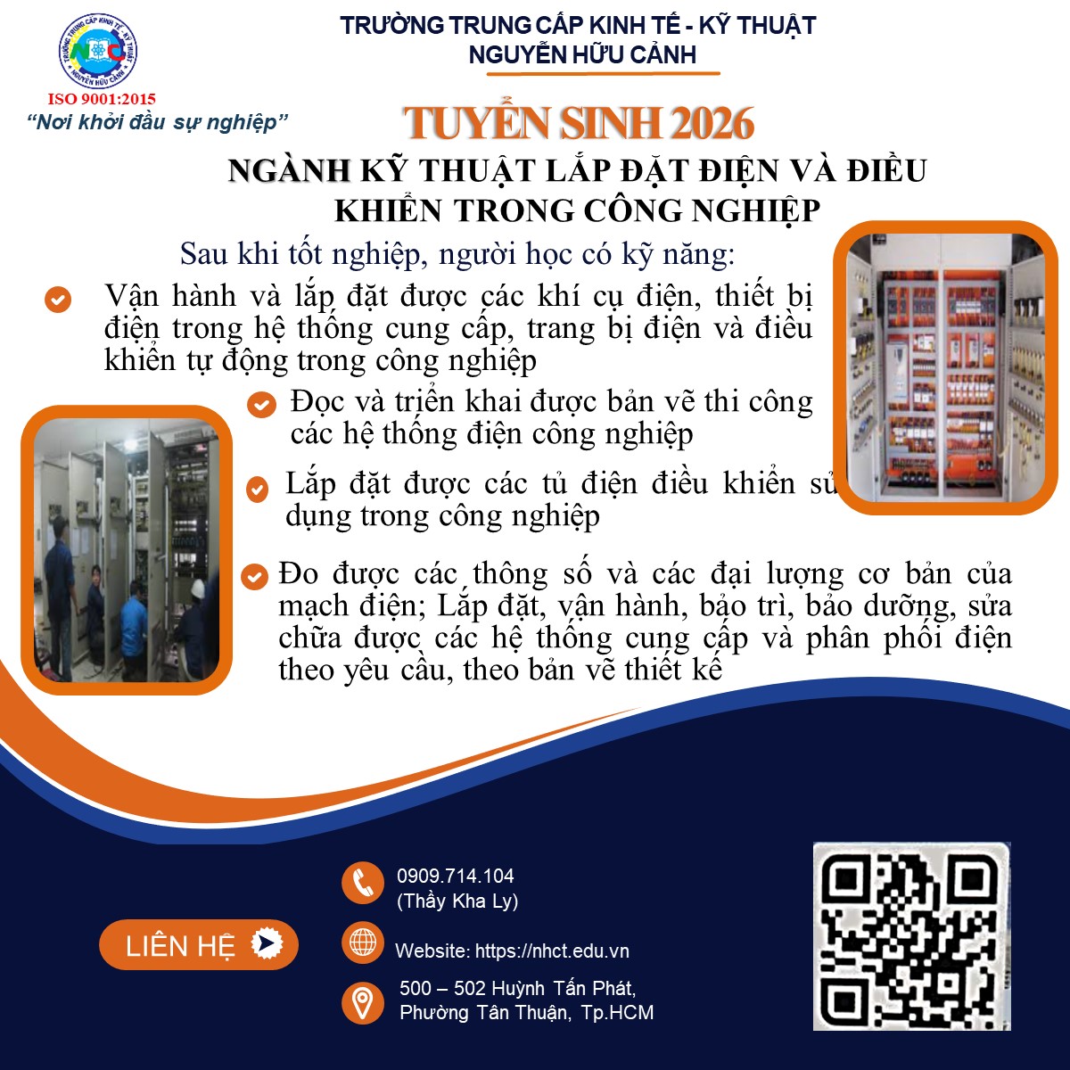 Sơ cấp Nghề kỹ thuật lắp đặt điện và điều khiển trong công nghiệp